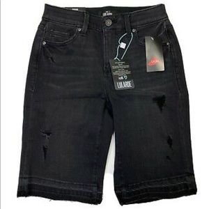 LulaRoe Distressed Black Jean Shorts - Size 36